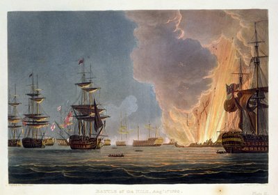 The Battle of the Nile, 1st August 1798, Engraved by Bailey for J. Jenkins